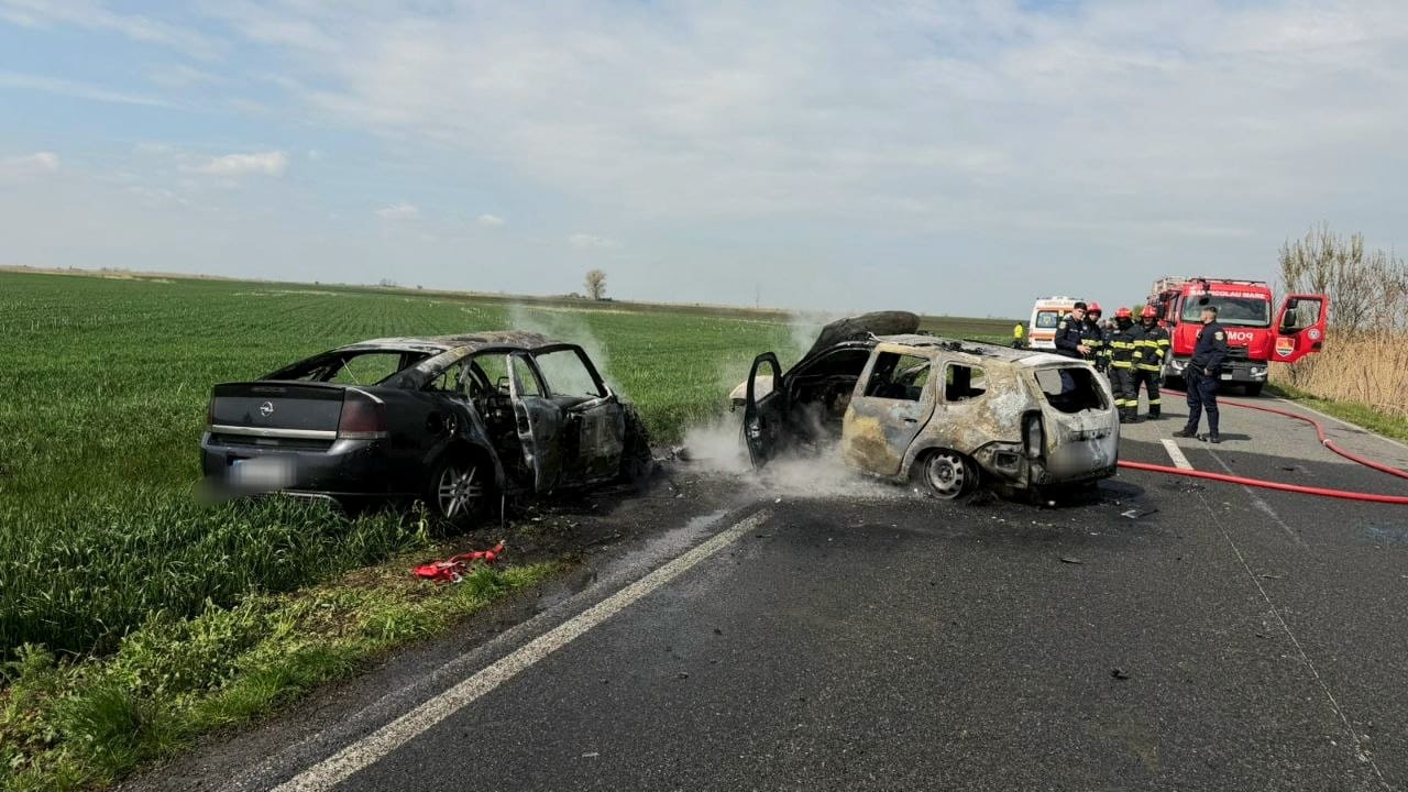 Accident teribil în Timiș: O femeie a murit, trei răniți grav