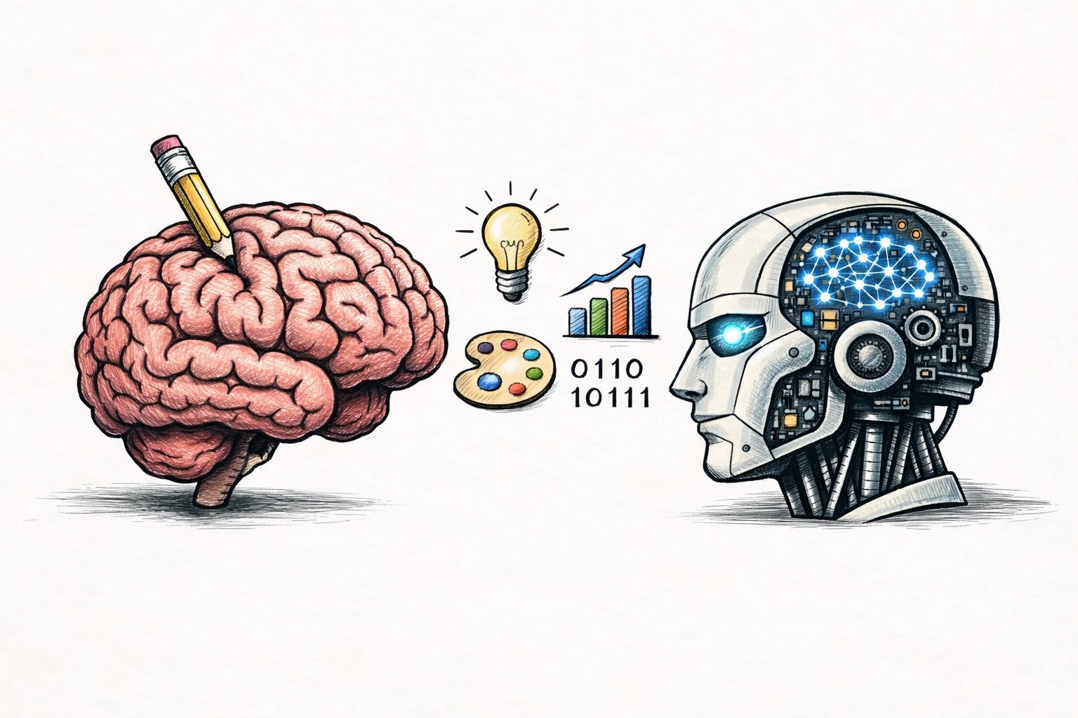 Creativitatea în Era AI: O Schimbare de Paradigmă, Nu o Bătălie Compararea directă dintre creierul uman și algoritmi, în contextul creației, este o simplificare excesivă