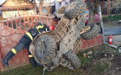 Accident de Paște: ATV răsturnat pe gard într-o zi de sărbătoare