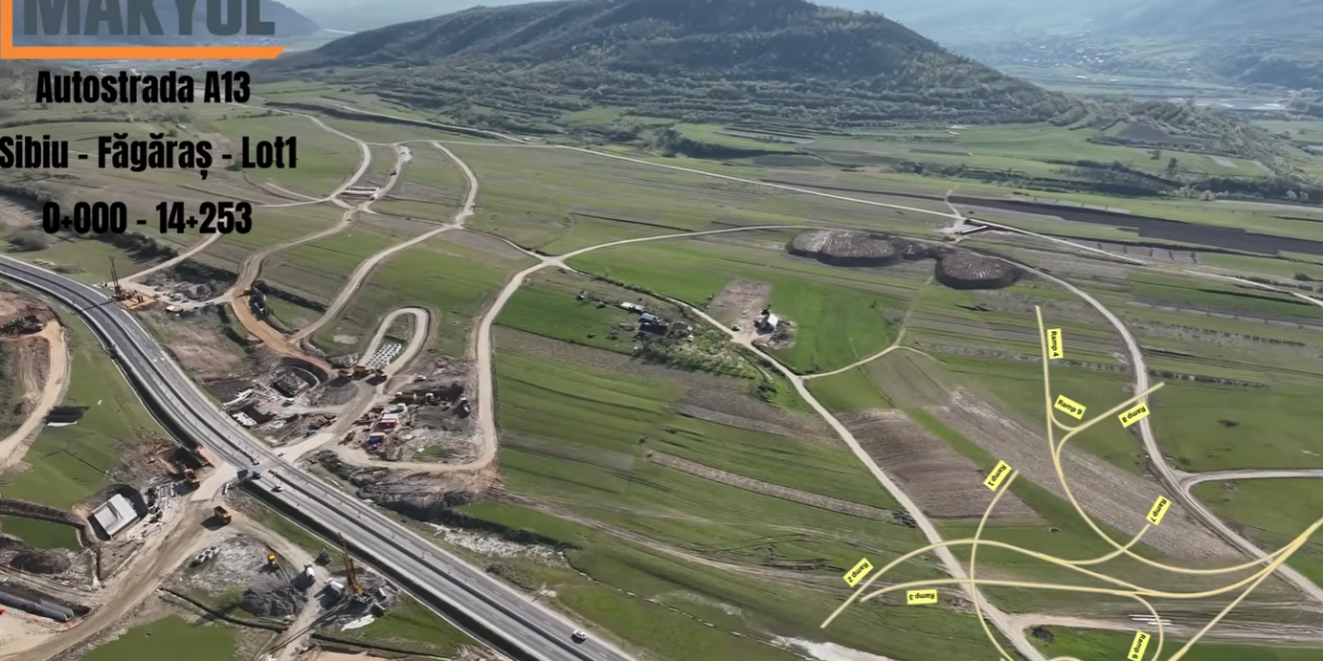 A13 Sibiu – Făgăraș: Cum avansează lucrările la nodul rutier-gigant din România?