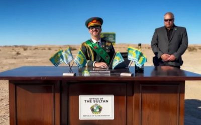 O nouă națiune a apărut în SUA: Republica Slowjamastan Într-un colț arid al deșertului californian, la granița cu Mexicul, a apărut o micronațiune inedită: Republica Slowjamastan