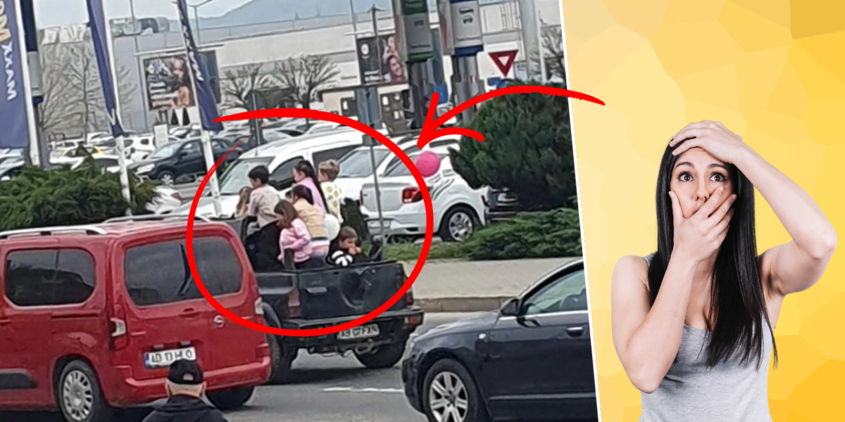 Șofer din Alba, cu 7 copii în benă pe șosea: Poliția, în alertă