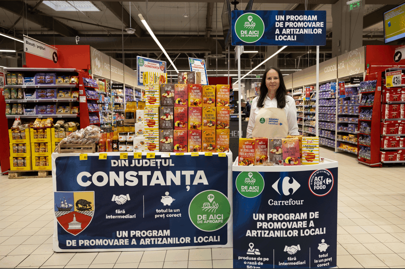 Eveniment în Băneasa celebrează gusturile autentice românești Un eveniment care se desfășoară în aceste zile în Carrefour Băneasa aduce în atenția publicului larg o selecție variată de produse tradiționale din toate colțurile României