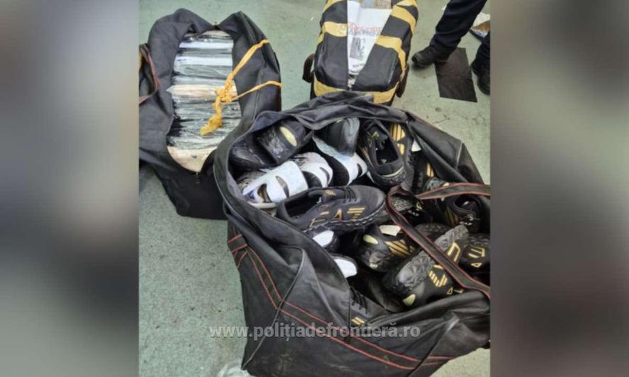 Giurgiu: Un milion de lei – haine, pantofi și parfumuri contrafăcute, confiscate
