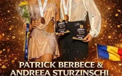 Perechea de dans sportiv formată din Patrick BERBECE și Andreea STURZINSCHI a obținut medalia de bronz la Campionatul European de 10 Dansuri Under 21