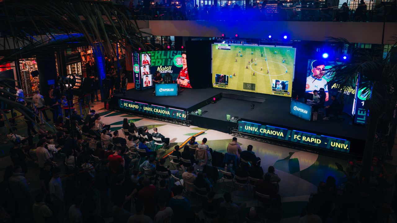 eSuperliga ajunge la Craiova: Dueluri intense și spectacol garantat la Sala Polivalentă Competiția eSports EA SPORTS FC™ revine în forță în România, cu etapa a cincea din eSuperliga programată la Sala Polivalentă din Craiova