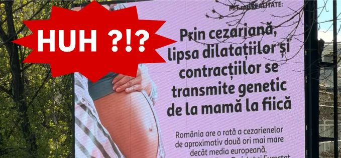 Campania anti-cezariană, spinoasă: Cine plătește panourile?