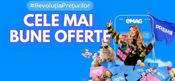 eMAG lansează campania „Revoluția Prețurilor”, cu reduceri la diverse produse și tombole cu premii
