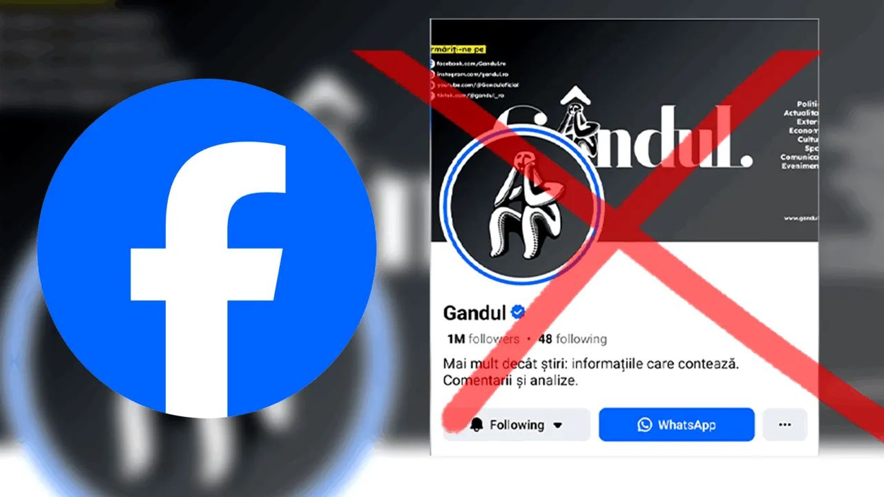 Compania Meta, proprietarul Facebook, a închis pagina de Facebook a ziarului Gândul pe 22 februarie 2026, privând publicația de accesul la o audiență de peste un milion de urmăritori