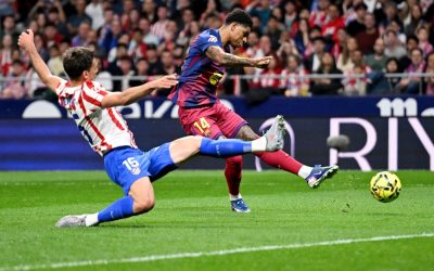 Barcelona câștigă derby-ul cu Atletico Madrid într-un meci tensionat Catalanii au învins cu 2-1 pe terenul lui Atletico Madrid, într-un meci spectaculos din campionatul Spaniei