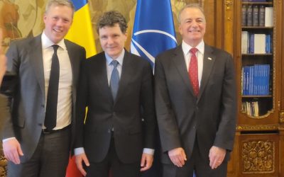Nicușor Dan, față în față cu secretarul Armatei SUA, Dan Driscoll