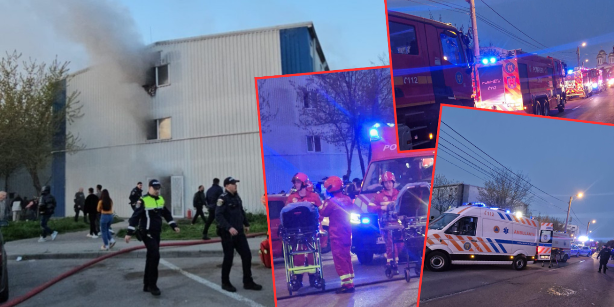 INCENDIU în Constanța: Plan Roșu activat ÎN bloc! Fetiță de 9 ani, la spital