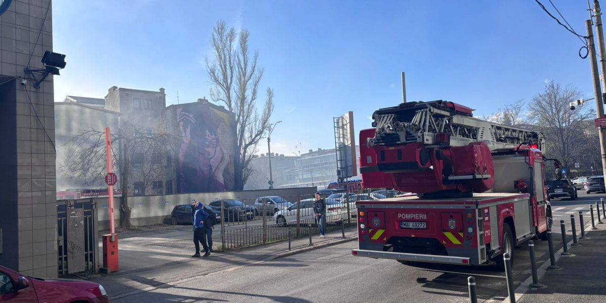 Incendiu cu fum dens lângă nuclearelectrica, pe bulevardul iancu de hunedoara