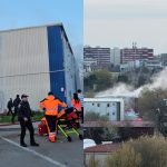 Incendiu la Henri Coandă: Doi bărbați și-o fetiță, la spital!