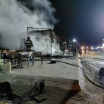 Incendiu puternic la un fast-food din județul Cluj, în miezul nopții