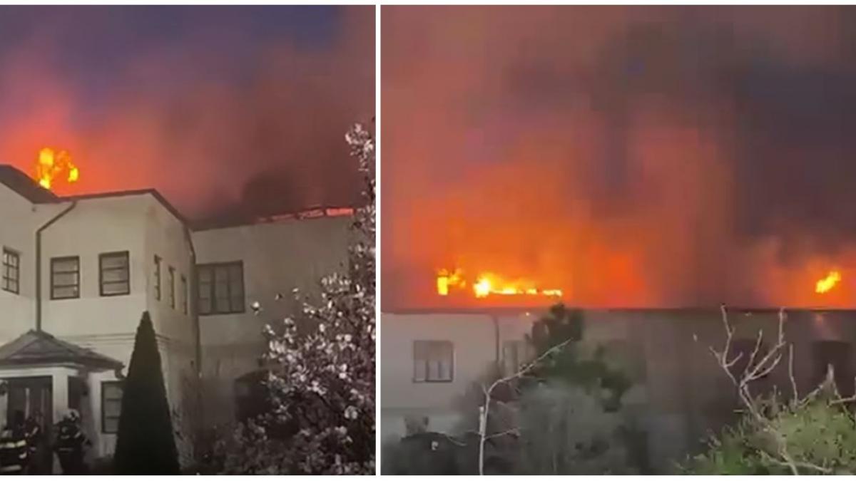 Incendiu puternic la Mănăstirea Bistrița: O măicuță, dispărută, pompieri din trei județe intervin