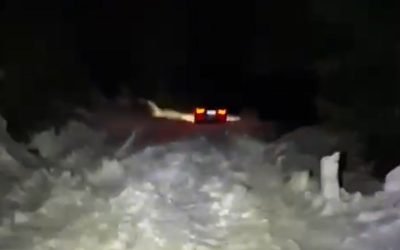 Bărbat și fiu, prinși de viscol în Noaptea de Înviere pe munte