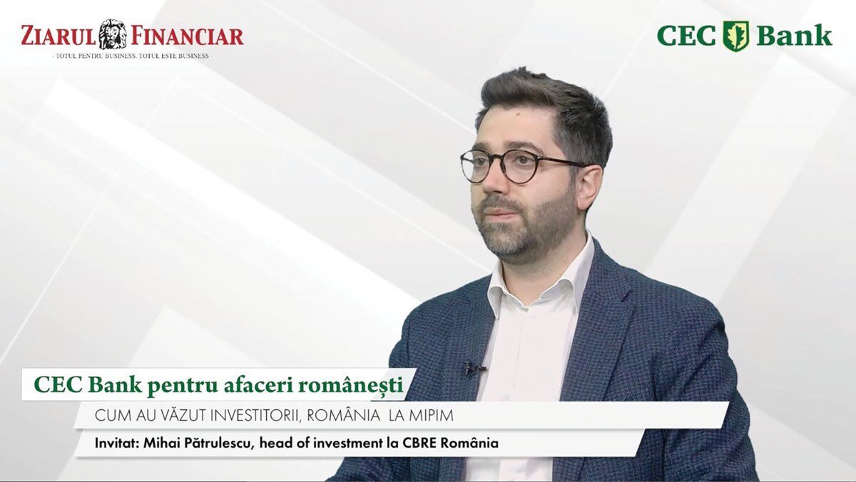 România, la un pas de a atinge 900 de milioane de euro în tranzacții imobiliare în 2026, susținută de infrastructura în dezvoltare și interesul crescut al investitorilor pe diverse segmente, conform declarațiilor lui Mihai Pătrulescu, head of investment properties în cadrul CBRE România