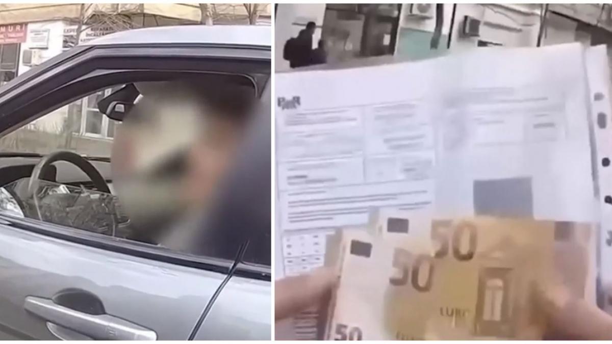 Șoferiță prinsă ÎNCERCÂND să MITUIASCĂ un polițist ÎN București, flagrant filmat