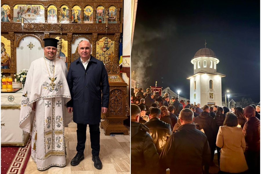 Bolojan, la Înviere: Premierul a mers la biserica din Sânmartin, Bihor