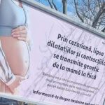Panourile anti-cezariană în București, criticate de Colegiul Medicilor