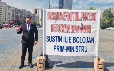 Primarul din Rădăuți, la București pentru Bolojan. Gest neașteptat în Piața Victoriei