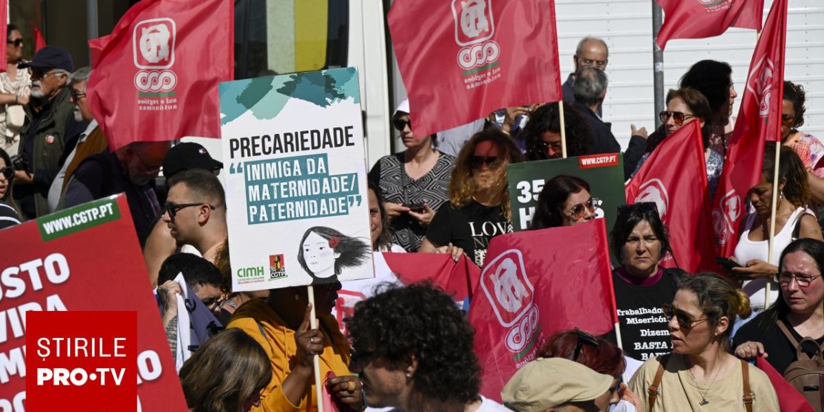 Zeci de mii la proteste în Lisabona, furia față de reformele muncii