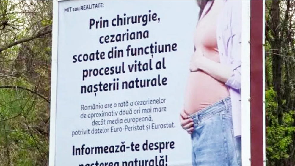 Două firme scot mesajele anticezariene din București