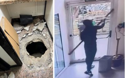 Hoți cu măști de actori și arme de jucărie, jaf ca-n filme la