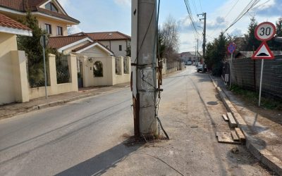 București: Demolare de stâlpi vechi de iluminat stradal