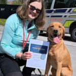 Tobi, câinele salvator din România, certificat pentru misiuni internaționale