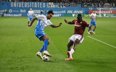 Universitatea Craiova și Rapid, duel fără goluri la pauză în SuperLigă