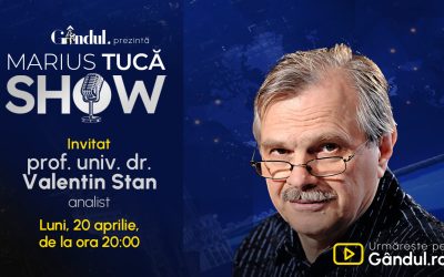 Marius Tucă revine luni, la Gândul: Dialog cu Valentin Stan, de la ora 20:00