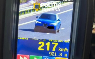 Olt: Vitezoman surprins cu 217 km/h pe DN12. Amendă și permis suspendat