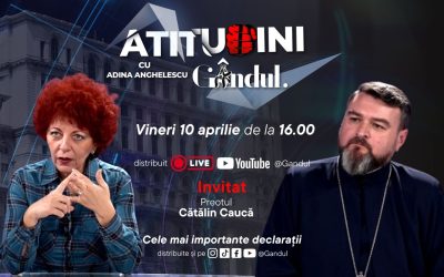 „Atitudini cu Adina Anghelescu” revine vineri, 10 aprilie, cu o nouă ediție, difuzată live pe platformele online
