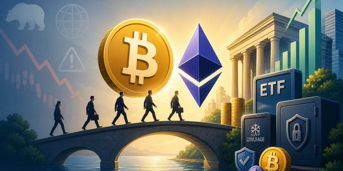 Bitcoin și Ethereum: Instituțiile pariază pe cripto, în ciuda temerilor