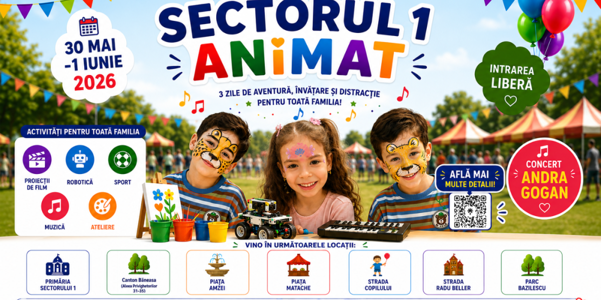 Copiii cuceresc Bucureștiul: Sectorul 1, trei zile de distracție pe 1 Iunie