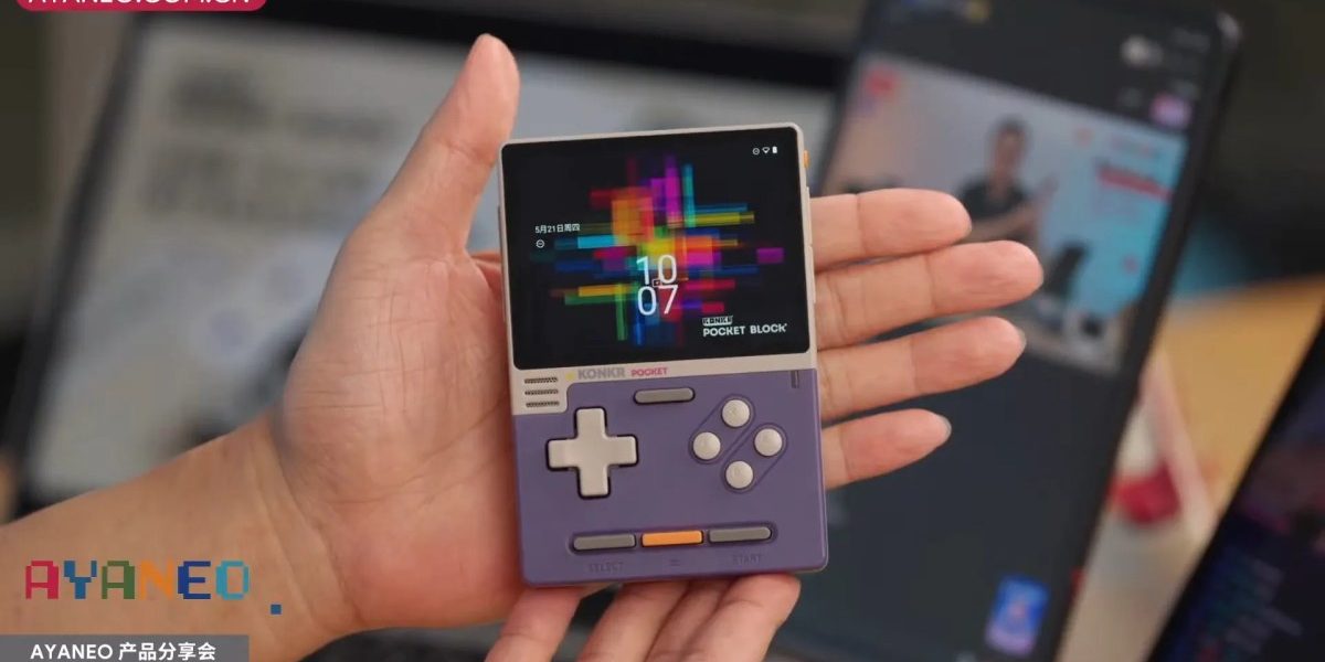 AYANEO lansează KONKR Pocket BLOCK, un GameBoy Android modern