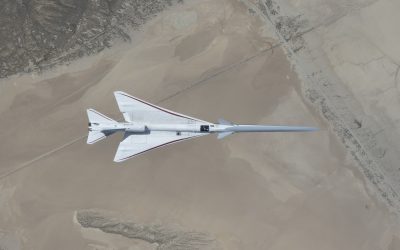 NASA uimește: Imagini spectaculoase cu avionul supersonic X-59 în zbor