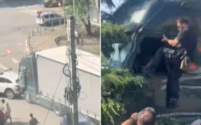Șoferul de TIR lovit de poliție: „Mi s-a făcut rău”