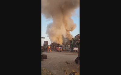 Incendiu la Agigea: RO-ALERT pe fond de fum dens