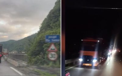 Valea Oltului, infern auto: Șoferi blocați ore-n șir, noaptea a fost cosmar
