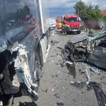 DN 7 Argeș: Patru răniți grav, după un carambol cu camion