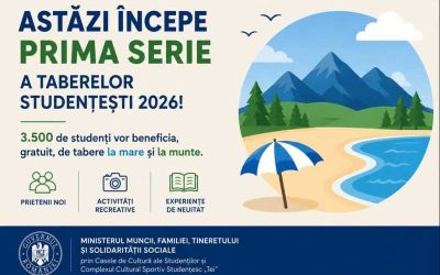 Tineri în tabere gratuite: 3.500 de studenți, la mare și munte