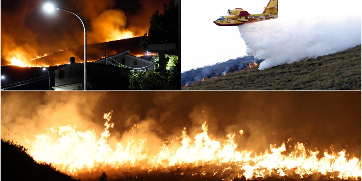 Incendii devastatoare în Sardinia și Sicilia, autostrăzi închise