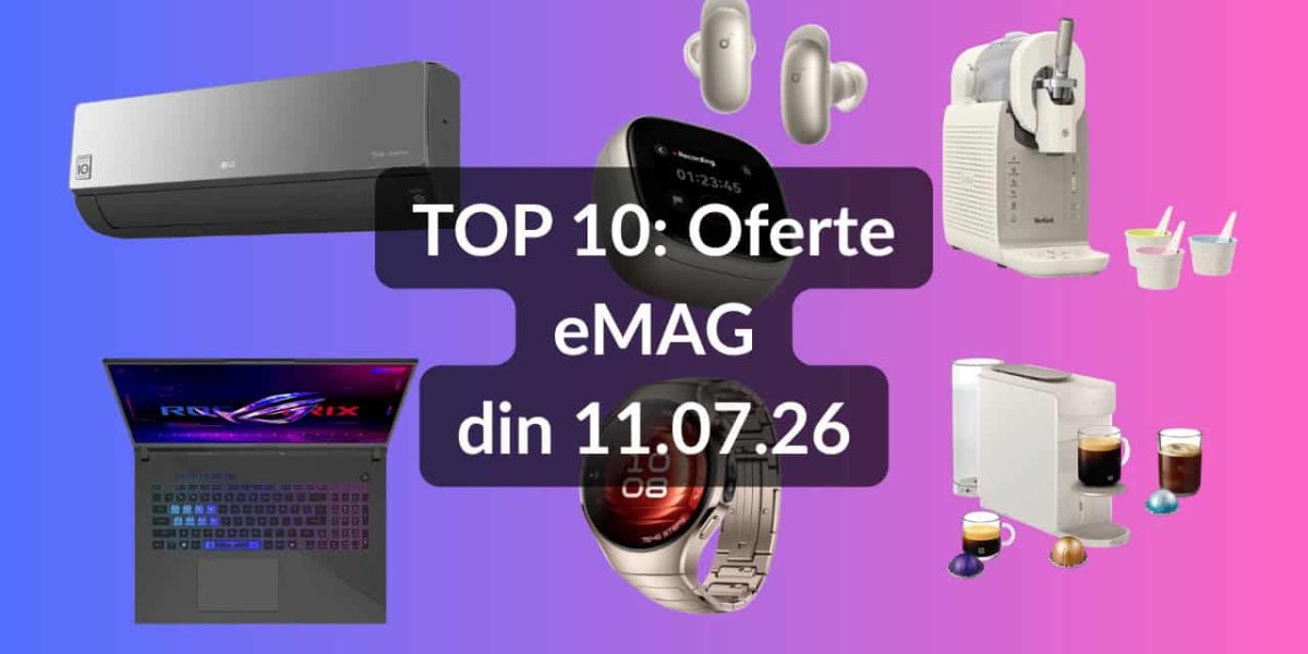 EMAG: Reduceri LG Artcool, Nespresso, Huawei Watch 5. Profităm