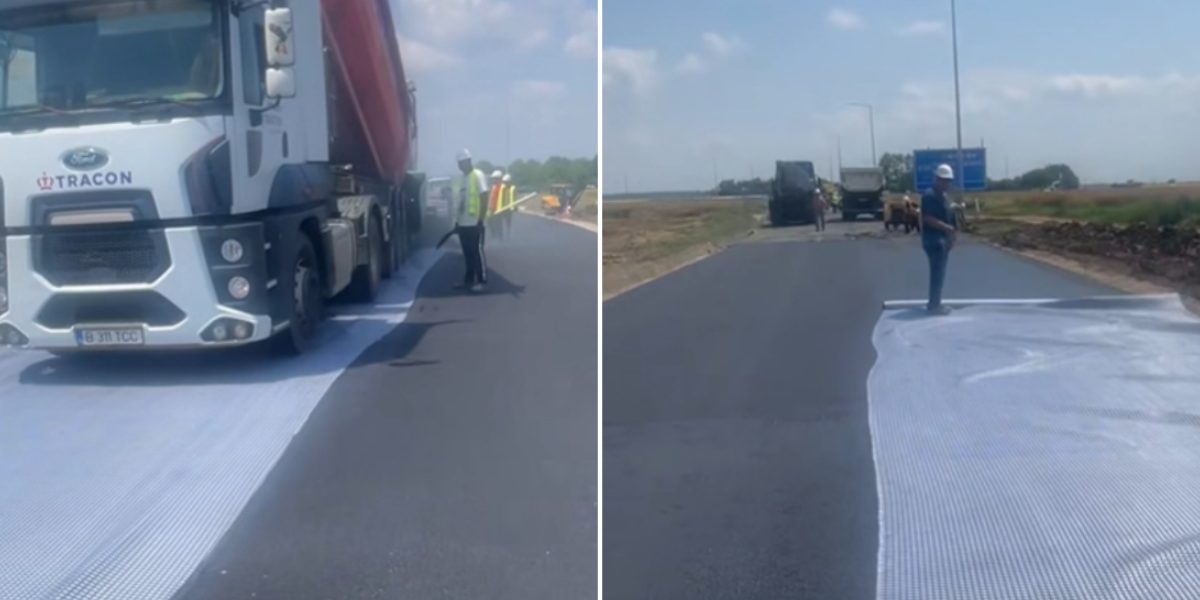 Centura Brănești, aproape gata: Se toarnă ultimul strat de asfalt