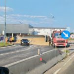 Camion răsturnat pe Centura Bucureștiului: Traficul, blocat