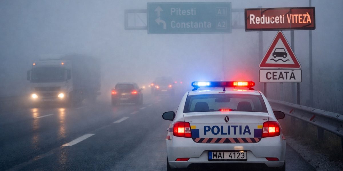 Ceață densă în Transilvania: Vizibilitate sub 50m în 5 județe