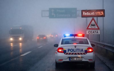Ceață densă în Transilvania: Vizibilitate sub 50m în 5 județe